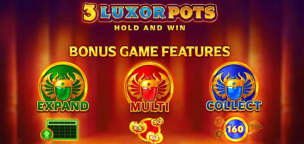 3 luxor pots bonus demo